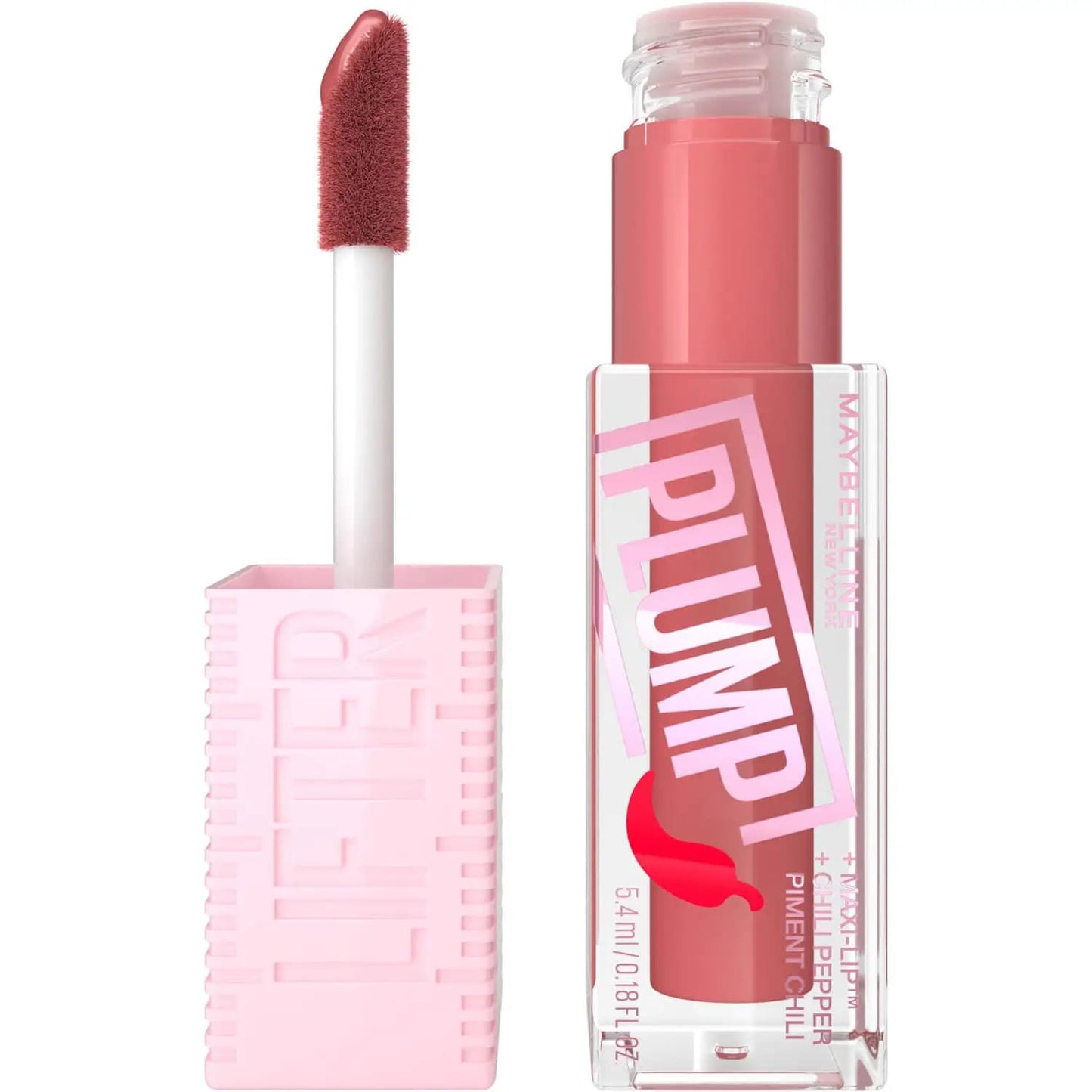 Buzëkuq i lëngshëm, Maybelline, Lifter Plump, 005 Peach Fever, 5.4 ml