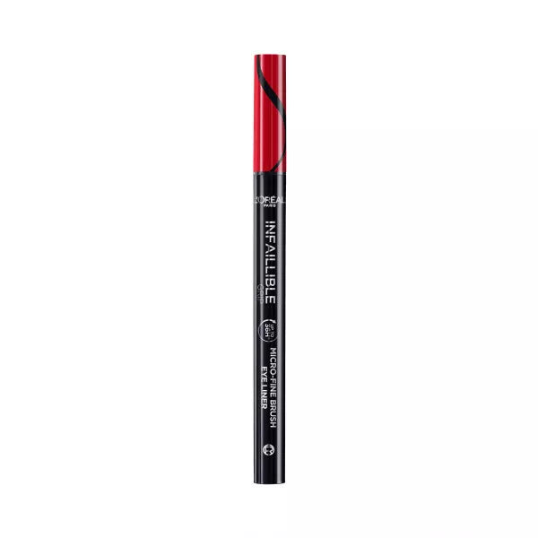 Penel për sy, L'Oreal Infaillible Grip, Micro-Fine Brush Eye Liner, 01 Obsidian Black, 0.4 g