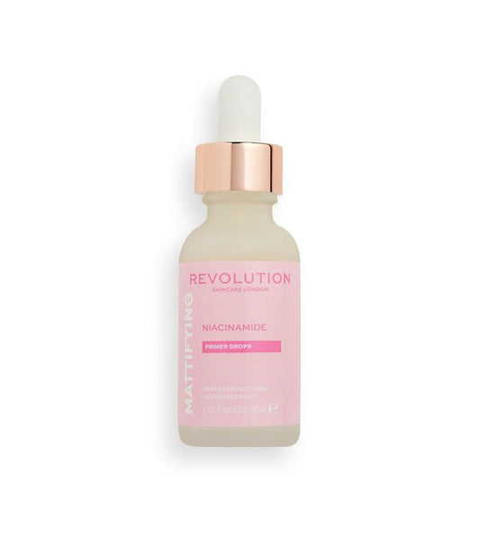 Primer Revolution Skincare - Mattifying Primer Drops Primer со ниацинамид, 30 ml