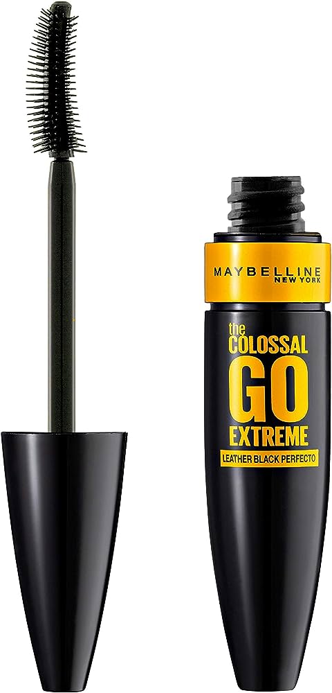 Маска за црна Maybelline The Colossal Go Extreme, кожна црна боја, 9,5 ml