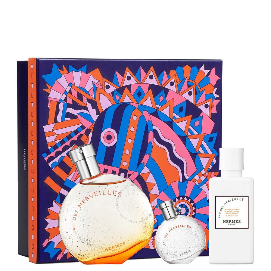 Set Eau de Toilette Hermes Eau des Merveilles, 50 ml + parfum, 7.5 ml + qumësht hidratues për trupin