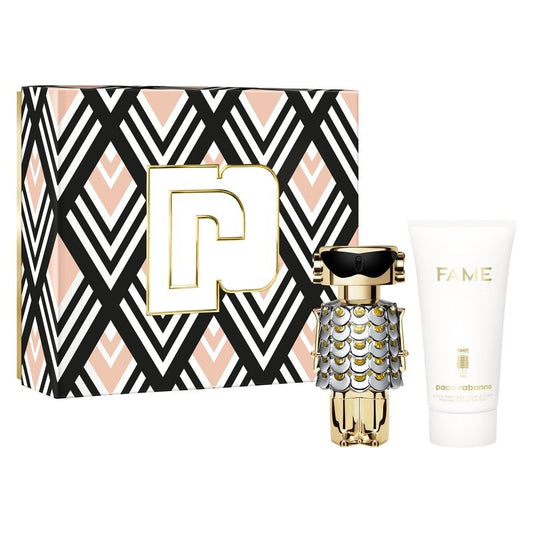 Set Eau de Parfum Paco Rabanne Fame, 50 ml + losion trupi, 75 ml