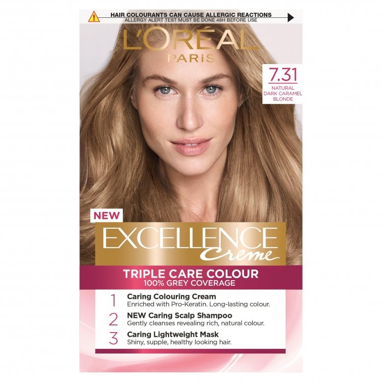 Ngjyrë за коса Loreal Exellence бр. 7,31 48 ml + хидроген 72 ml