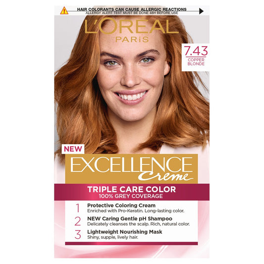 Ngjyrë për flokë Loreal Exellence nr. 7.43