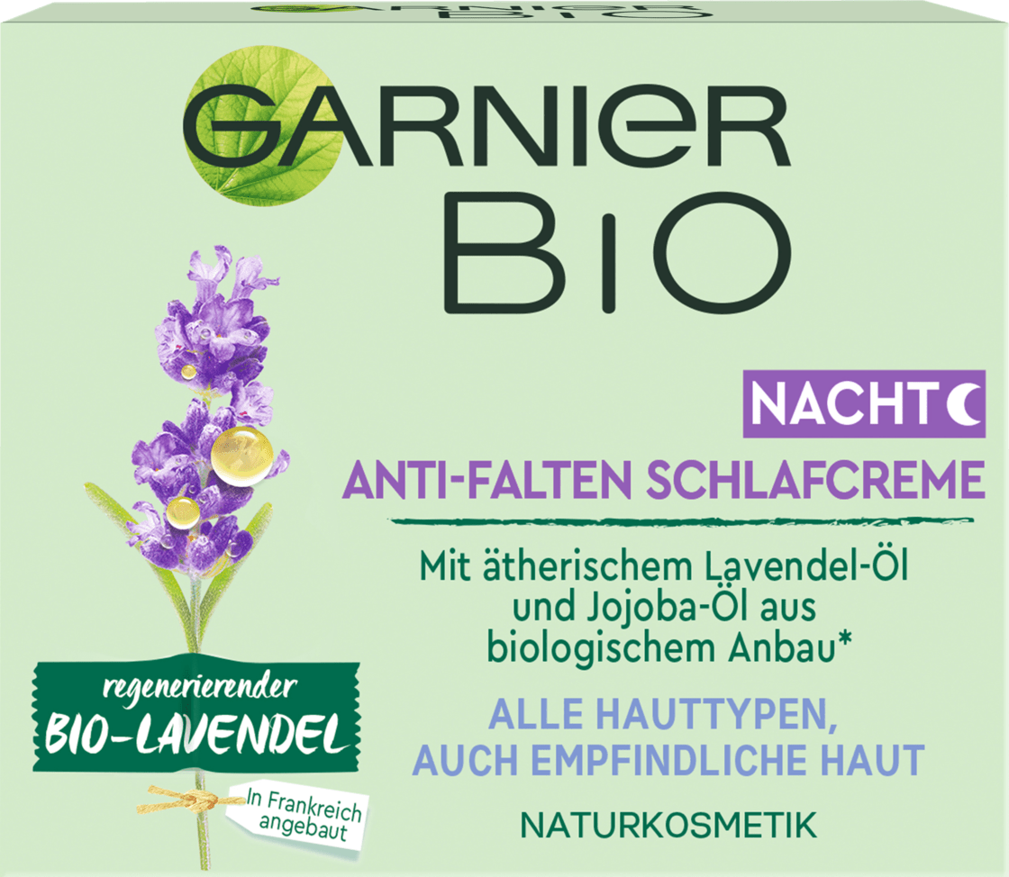 Krem për fytyrë Garnier Bio Lavender Anti-Wrinkle, 50 ml