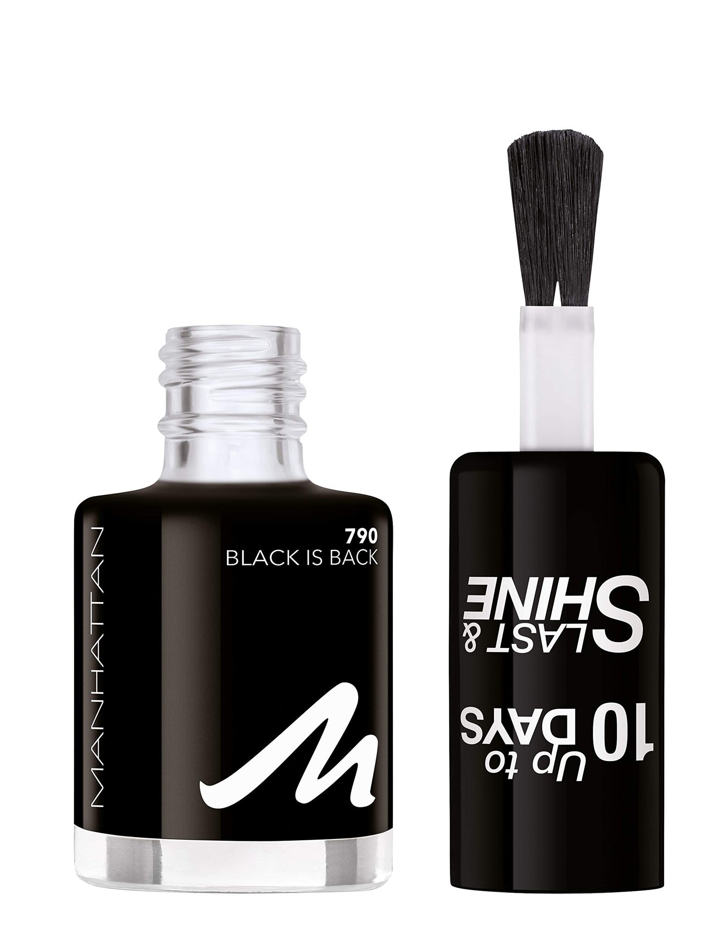 Llak për thonjë Manhattan, Up To 10 Days Last &amp; Shine , 790 Black Is Back, 8ml