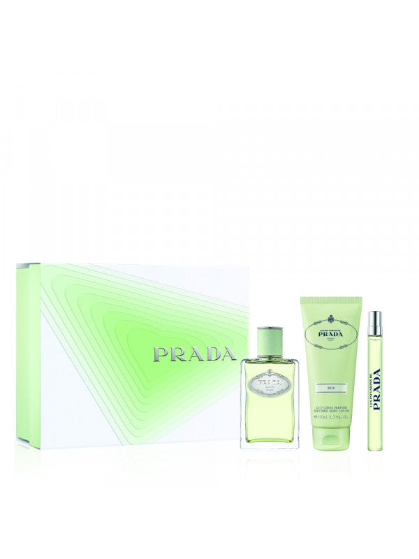 Set Eau de Parfum Prada Infusion D'Iris, 100 ml+ parfum, 10 ml + losion për trup, 100 ml