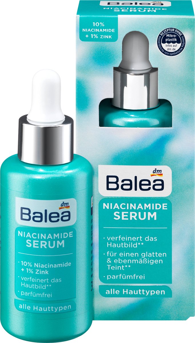 Serum lëkure Balea Niacinamide 10% +Zinc 1%, 30 ml