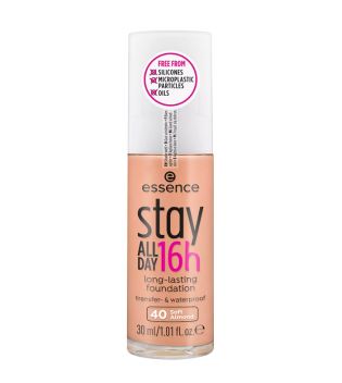 Pudër e lëngshme Essence Stay All Day 16h, 40 Soft Almond, 30ml