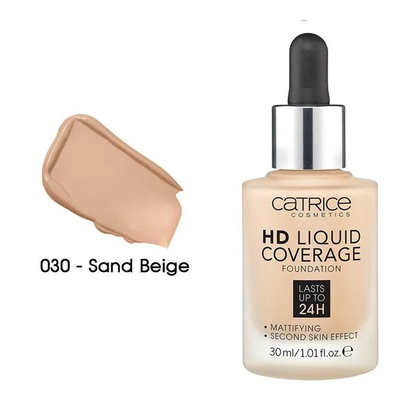 Krem pudër Catrice HD Liquid Coverage, 030 Sand Beige , grua