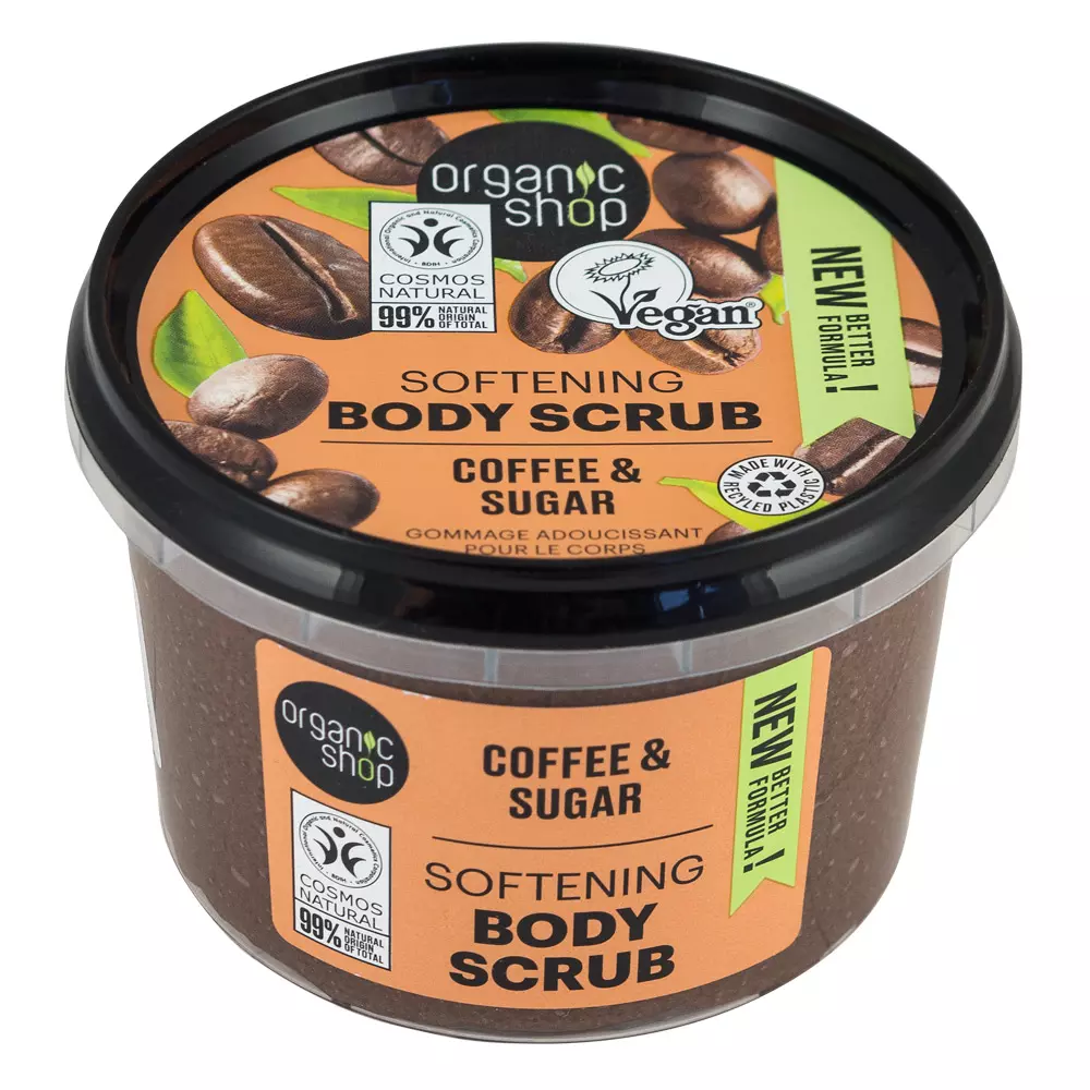 Skrab për trup Organic Shop Natyral Scrub Trupi Kafe &amp; Sheqer, 250ml