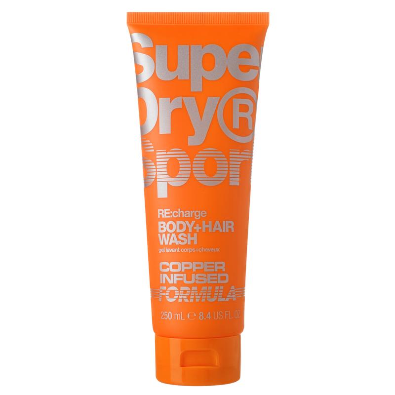 Shampo për flokë dhe trup Superdry Charge, 250 ml