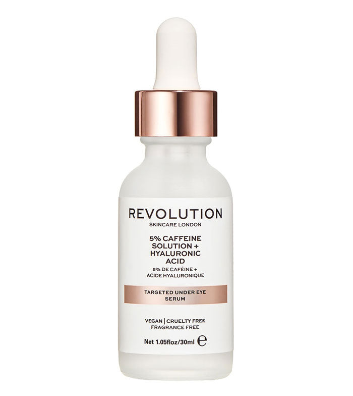 Serum poshtë syve Revolution Skincare 5% Caffeine Solution + Hyaluronic Acid, 30 ml