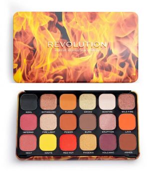 Paletë për sy Revolution Forever Flawless, Fire, 18x1.1g