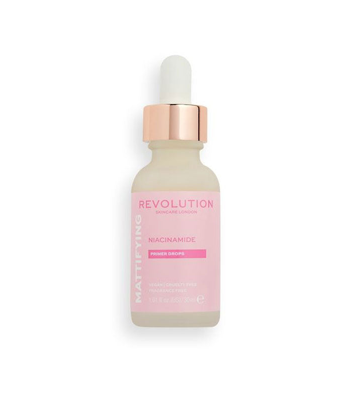 Primer Revolution Skincare - Mattifying Primer Drops Primer со ниацинамид, 30 ml