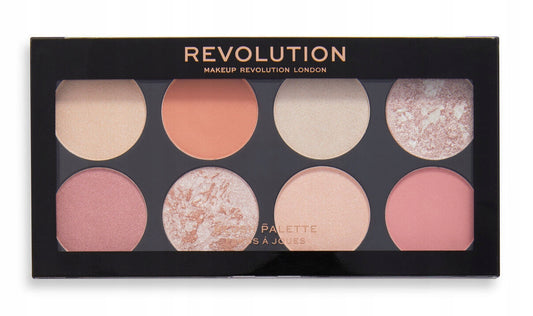 Paletë për faqe Revolution Ultra Blush, Golden Desire, 8x1.6g