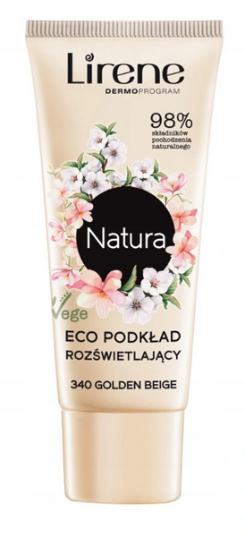 Pudër e lëngshme Lirene Natura Eco 340 bezhë e artë, 30ml