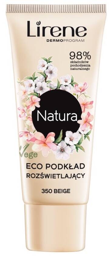 Pudër ndriçuese Lirene Natura Eco 350 bezhë, 30ml