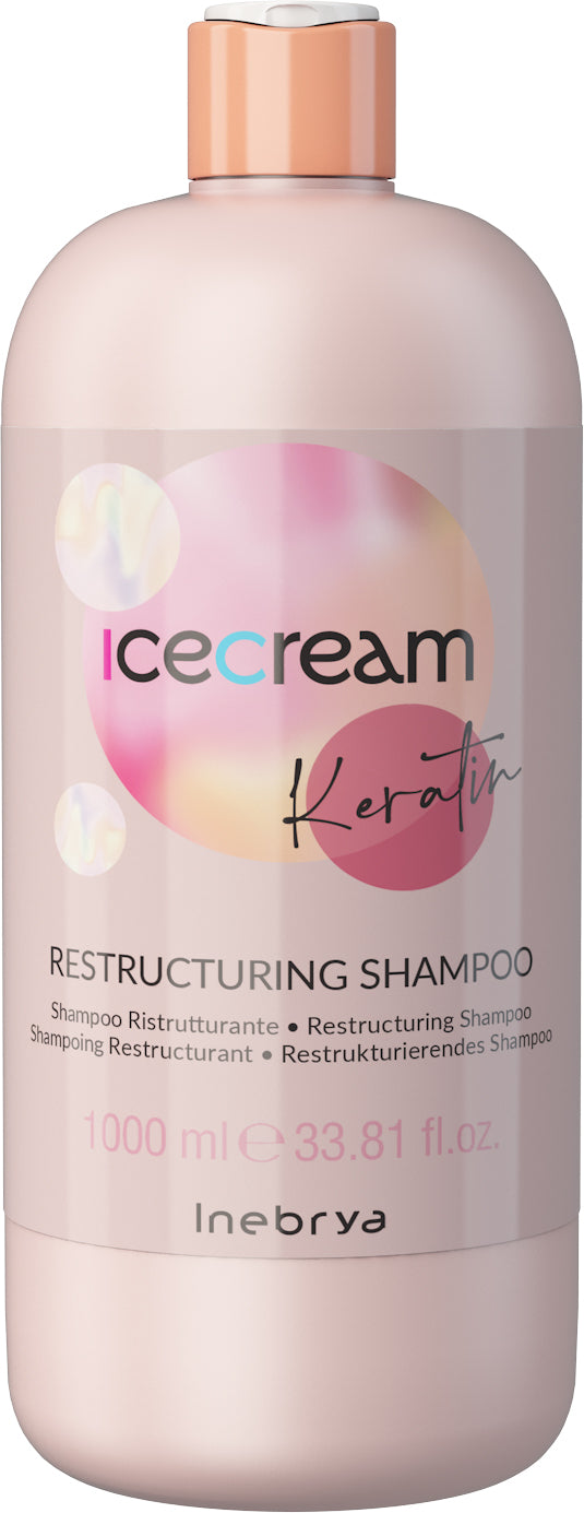 Шампон за коса Inebyra Ice Cream Keratin Restructuring, 1000ml