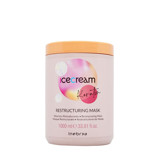 Maskë Inebrya Ice Cream Keratin Restructuring, 1000ml