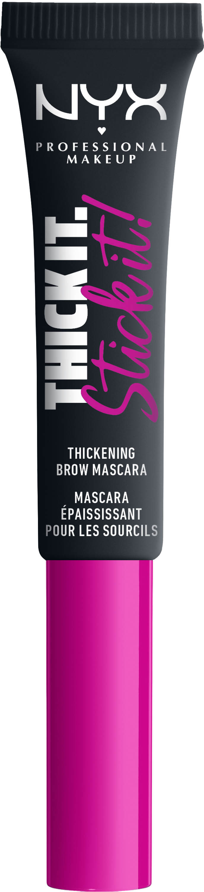 Maska për vetulla NYX Thick It Stick It, E zezë, 7 ml