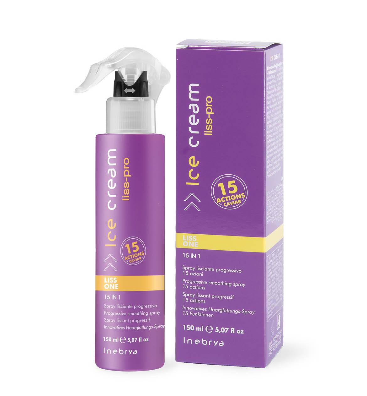 Sprej Inebrya Ice Cream liss-pro, me 15 efekte, 150ml