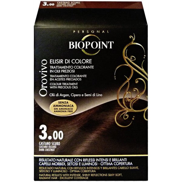 Ngjyrë за коса Biopoint Orovivo 3,00 ѓубре е темно, 100 ml