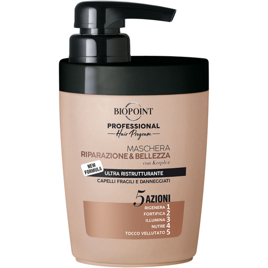 Маска за коса Biopoint Professional Maschera riparazione &amp; bellezza, 300 ml