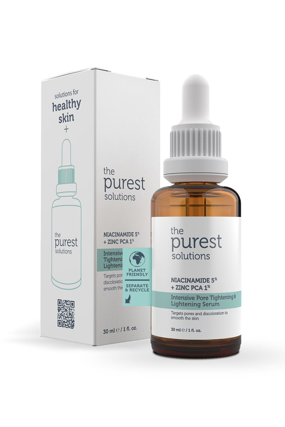 Серум за стегање и осветлување - The Purest Solutions Niacinamide %5 + Zinc Pca %1, 30 ml