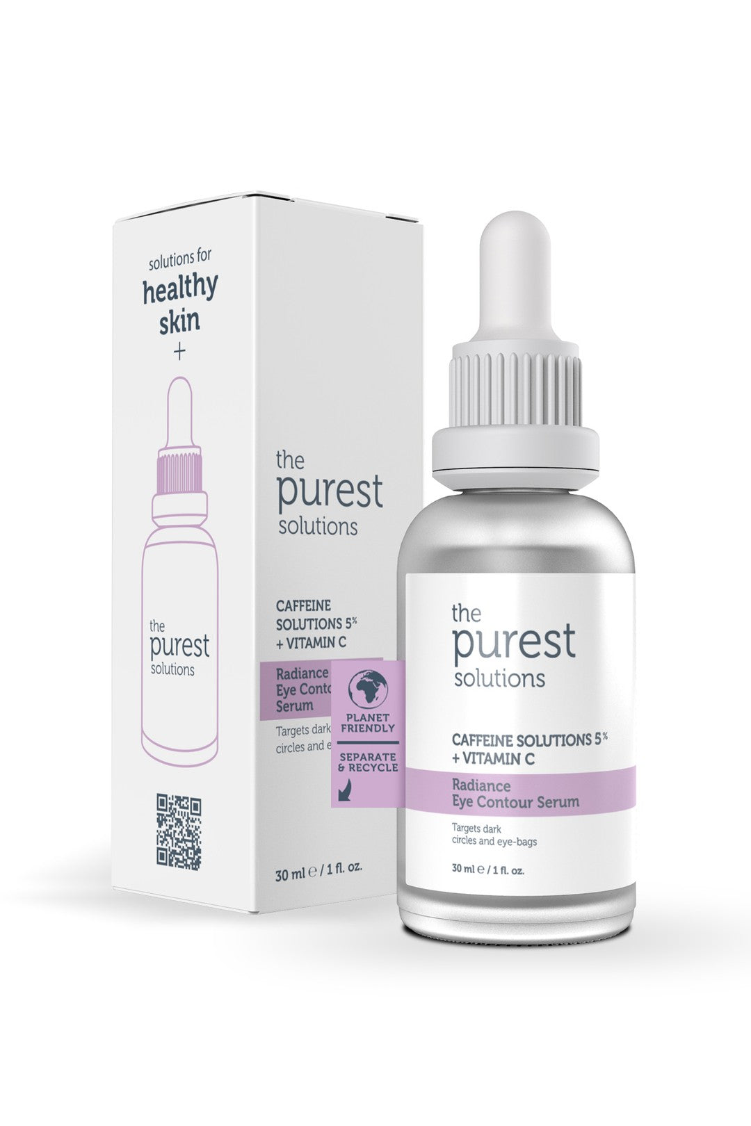 Serum për konturin e syve Radiance -The Purest Solutions Solusion kafeine 5% + vitaminë C, 30 ml